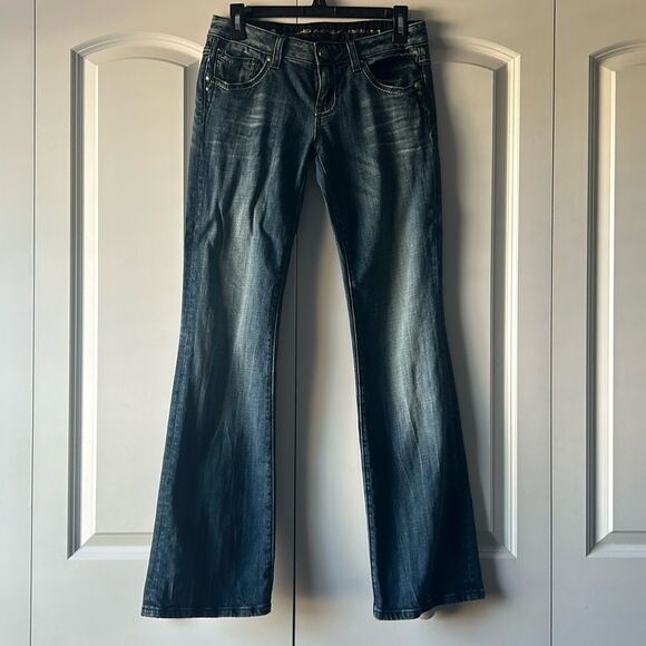 Express Y2K Vintage Rerock4Express Bootcut Jeans Blue Size 2R - Picture 1 of 7